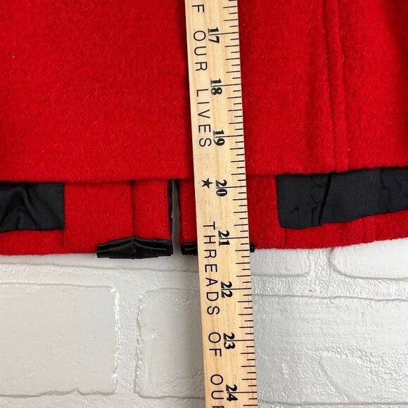 Pendleton Jacket Womens PSmall Red Black Ribbon Pleat Trim Merino Wool‎ VTG - Picture 10 of 11